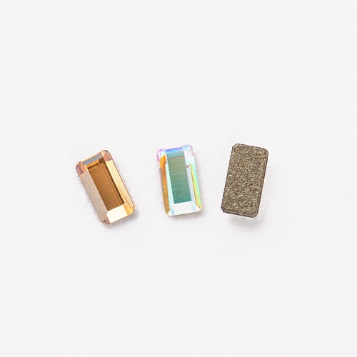 [오스트리아 크리스탈] 2510 바게트 플랫백 10개입 (1.9×3.7mm)